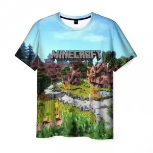 Men’s t-shirt landscape scene print Minecraft Idolstore - Merchandise and Collectibles Merchandise, Toys and Collectibles 2