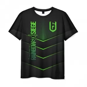 Men’s t-shirt outline black Rainbow Six Siege Idolstore - Merchandise and Collectibles Merchandise, Toys and Collectibles 2