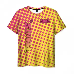 Men’s t-shirt yellow pattern Plants vs Zombies merch Idolstore - Merchandise and Collectibles Merchandise, Toys and Collectibles 2