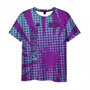 Men’s t-shirt purple pattern Plants vs Zombies Idolstore - Merchandise and Collectibles Merchandise, Toys and Collectibles 2