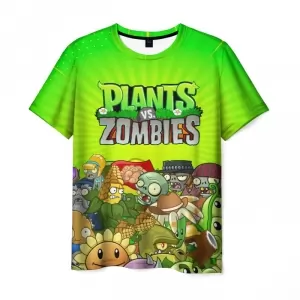 Men’s t-shirt Plants vs Zombies green scene print Idolstore - Merchandise and Collectibles Merchandise, Toys and Collectibles 2