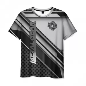 Men’s t-shirt gray print clothes Metal Gear Idolstore - Merchandise and Collectibles Merchandise, Toys and Collectibles 2