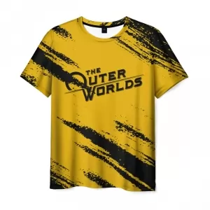 Men’s t-shirt yellow The Outer Worlds print Idolstore - Merchandise and Collectibles Merchandise, Toys and Collectibles 2