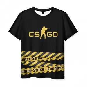 Men’s t-shirt black Counter Strike text merch Idolstore - Merchandise and Collectibles Merchandise, Toys and Collectibles 2