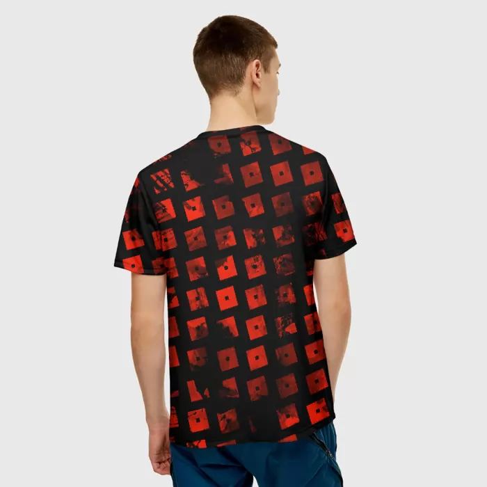 Roblox Boys Shirt Tri-Patterned Graphic Tee Red Size Medium (10-12