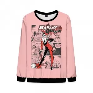 Mens Harley Quinn Sweatshirt Pink Sweater Idolstore - Merchandise and Collectibles Merchandise, Toys and Collectibles 2