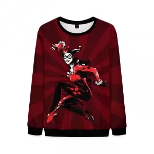 Comic Books Harley Quinn Sweatshirt Dark Red Idolstore - Merchandise and Collectibles Merchandise, Toys and Collectibles 2