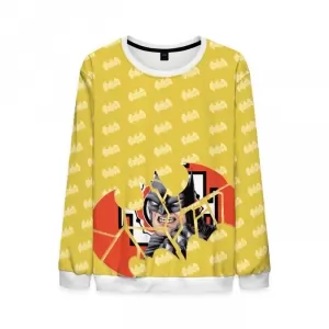 Mens Sweatshirt Batman Yellow Pattern Bats Idolstore - Merchandise and Collectibles Merchandise, Toys and Collectibles 2