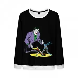 Retro Sweatshirt Batman and Joker Black Sweater Idolstore - Merchandise and Collectibles Merchandise, Toys and Collectibles 2