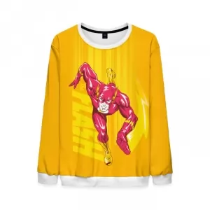 Mens Sweatshirt The Flash Yellow Sweater Idolstore - Merchandise and Collectibles Merchandise, Toys and Collectibles 2