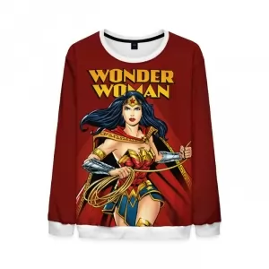 Wonder Woman Sweatshirt Red Jumper Dark Idolstore - Merchandise and Collectibles Merchandise, Toys and Collectibles 2