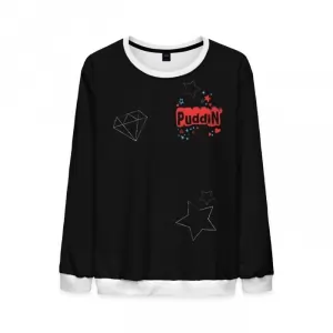Mens Puddin’ Sweatshirt Harley Quinn Black Stars Idolstore - Merchandise and Collectibles Merchandise, Toys and Collectibles 2