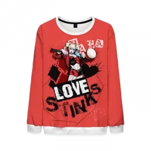 Mens Sweatshirt Harley Quinn Love Stinks Idolstore - Merchandise and Collectibles Merchandise, Toys and Collectibles 2