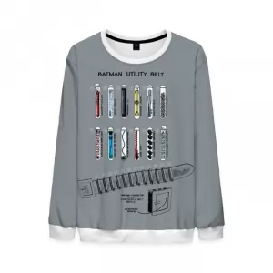 Batman Utility Belt Sweatshirt Grey Sweater Idolstore - Merchandise and Collectibles Merchandise, Toys and Collectibles 2