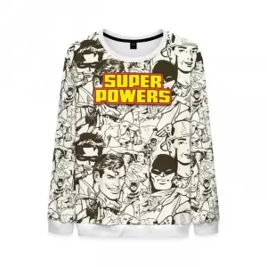 Super Powers Mens Sweatshirt The Flash Retro Pattern Idolstore - Merchandise and Collectibles Merchandise, Toys and Collectibles 2