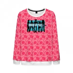 Mens Sweatshirt Birds of Prey Pink Pattern Jumper Idolstore - Merchandise and Collectibles Merchandise, Toys and Collectibles 2