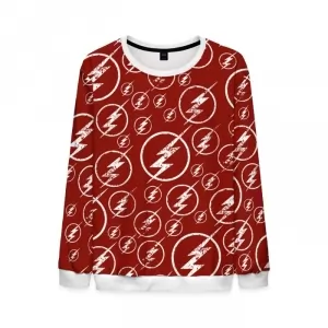 Flash Logo Pattern Sweatshirt Red Sweater Logos Idolstore - Merchandise and Collectibles Merchandise, Toys and Collectibles 2