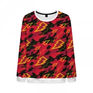 Mens Sweatshirt Shazam! Red Pattern Logos Idolstore - Merchandise and Collectibles Merchandise, Toys and Collectibles 2