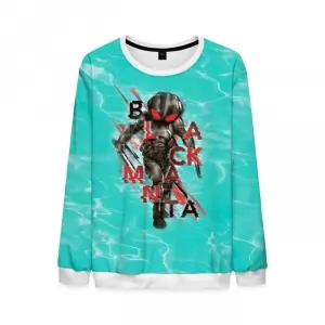 Black Manta Mens Sweatshirt Aquaman Blue Sweater Idolstore - Merchandise and Collectibles Merchandise, Toys and Collectibles 2