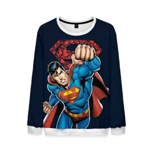 Mens Superman Sweatshirt Justice league Dark Blue Idolstore - Merchandise and Collectibles Merchandise, Toys and Collectibles 2