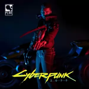 Buy cyberpunk 2077 statue male motorcycle figure genuine - product collection