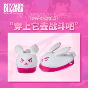 D.Va Home Slippers Overwatch Bunny White Pink Idolstore - Merchandise and Collectibles Merchandise, Toys and Collectibles 2