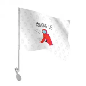 Buy red crewmate car flag among us - product collection