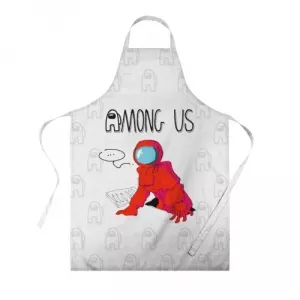 Buy red crewmate apron among us - product collection