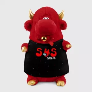 Buy plush bull among us sus red imposter black - product collection