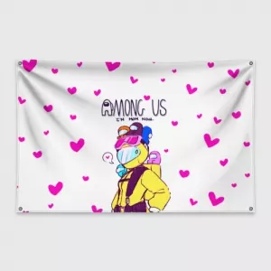 Buy mom now banner flag among us white heart emoji - product collection