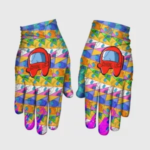 Buy gloves among us pattern colored - product collection