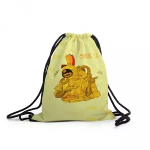Buy sack backpack among us yellow imposter pointing - product collection