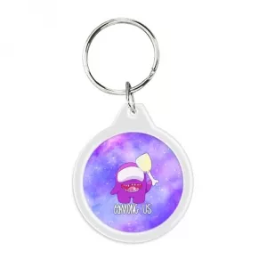 Buy round keychain among us imposter purple - product collection