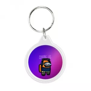 Buy gradient round keychain among us purple - product collection