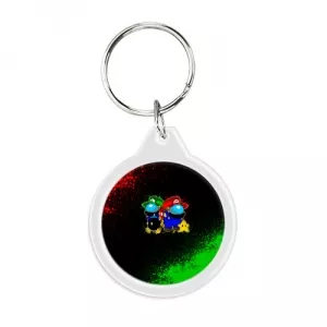Buy round keychain among us mario luigi - product collection