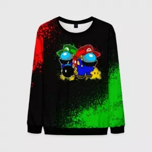Men’s sweatshirt Among Us Mario Luigi Idolstore - Merchandise and Collectibles Merchandise, Toys and Collectibles 2