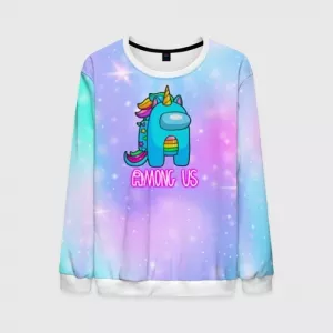 Among us Men’s sweatshirt Rainbow Unicorn Idolstore - Merchandise and Collectibles Merchandise, Toys and Collectibles 2