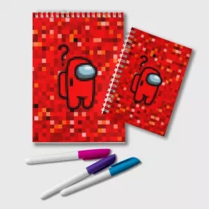 Buy red pixel notepad among us 8bit - product collection