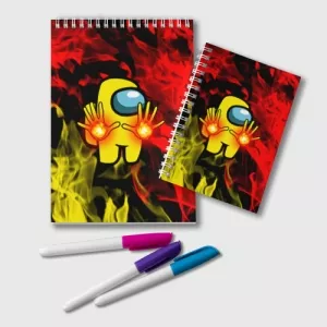 Buy fire mage notepad among us flames - product collection