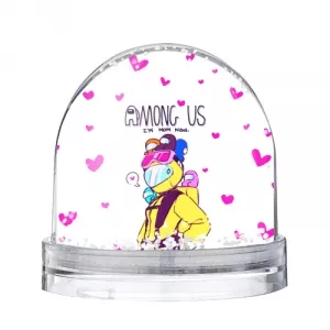 Buy mom now snow globe among us white heart emoji - product collection