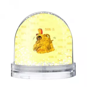 Buy snow globe among us yellow imposter pointing - product collection