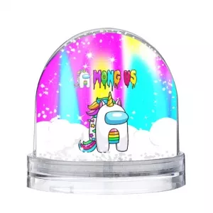 Buy rainbow snow globe unicorn among us - product collection