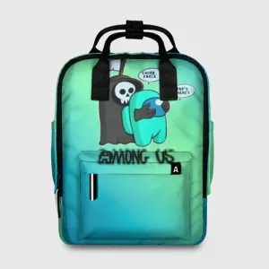 Buy women's backpack among us death behind cyan - product collection