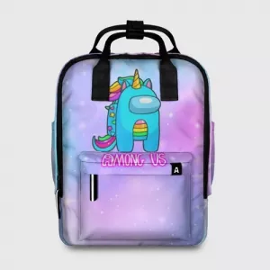 Among us Women’s backpack Rainbow Unicorn Idolstore - Merchandise and Collectibles Merchandise, Toys and Collectibles 2