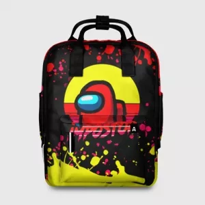 Buy women's backpack among us impostor red yellow - product collection