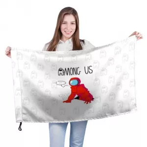 Buy red crewmate large flag among us - product collection