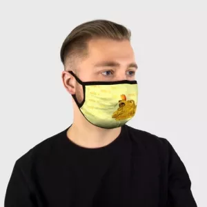 Buy face mask among us yellow imposter pointing - product collection