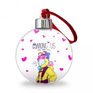 Buy mom now christmas tree ball among us white heart emoji - product collection