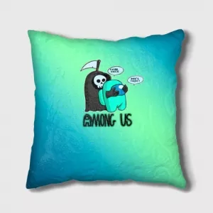 Buy cushion among us death behind cyan pillow - product collection