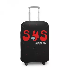 Buy suitcase cover among us sus red imposter black - product collection